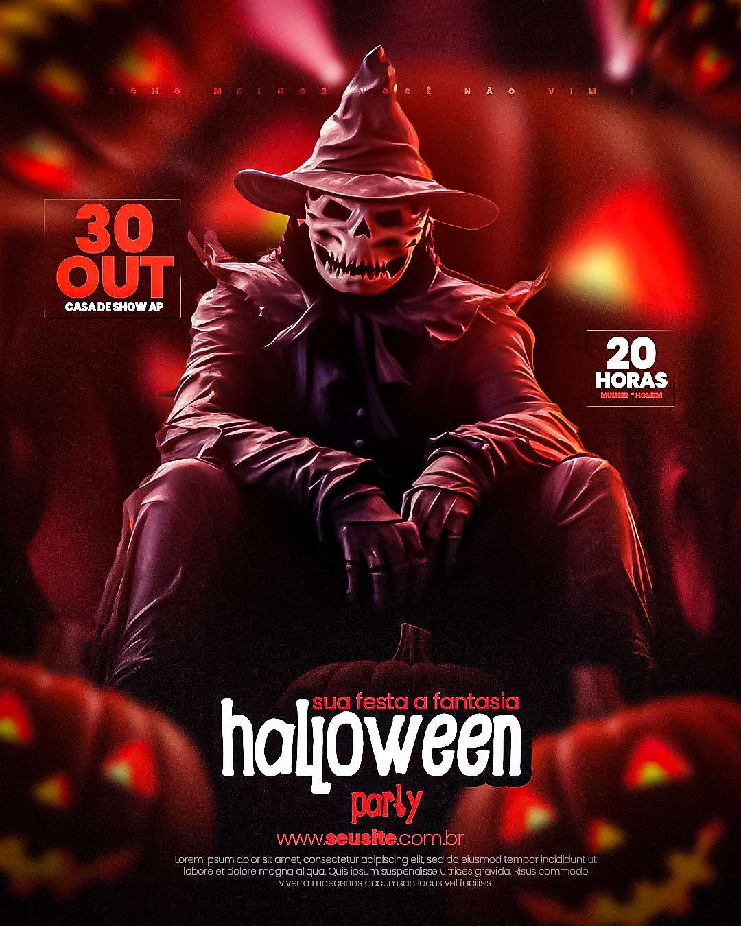 FLYER HALLOWEEN PARTY FEED | Baixar Design